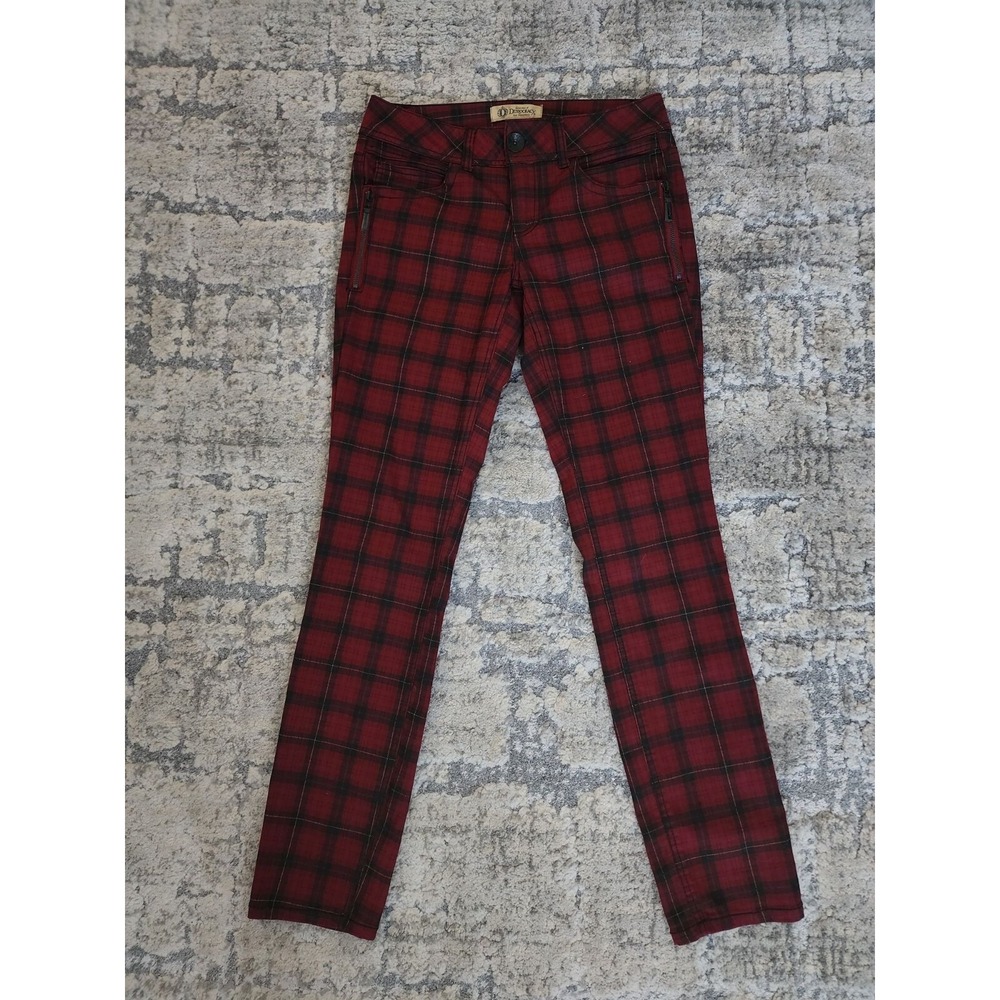 Democracy Women's Red Black Plaid Freedom Jegging Skinny Ankle Jeans Pant Size 7 - Picture 6 of 8